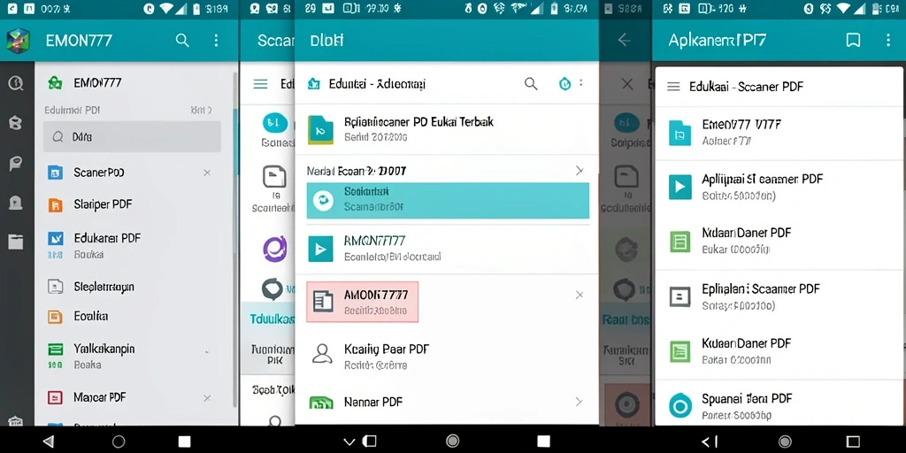 Antarmuka aplikasi EMON777 untuk Scanner PDF yang mudah digunakan.