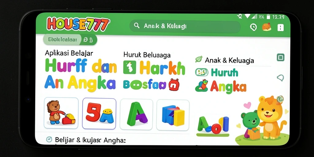 Tampilan antarmuka aplikasi HOUSE777 yang interaktif dan menarik.