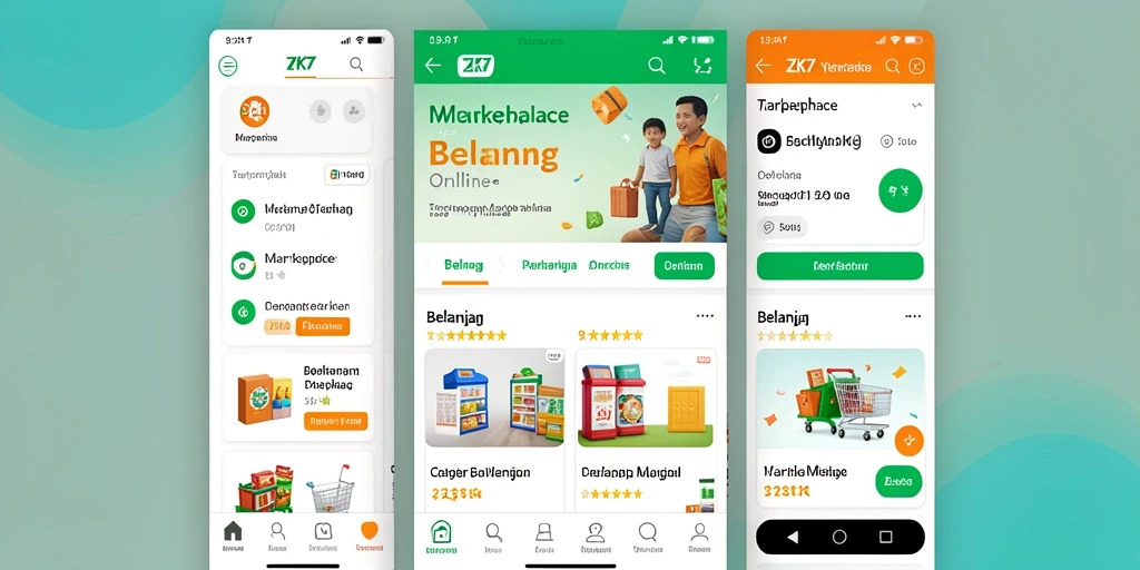 Tampilan antarmuka aplikasi ZK7 yang menarik dan mudah digunakan.